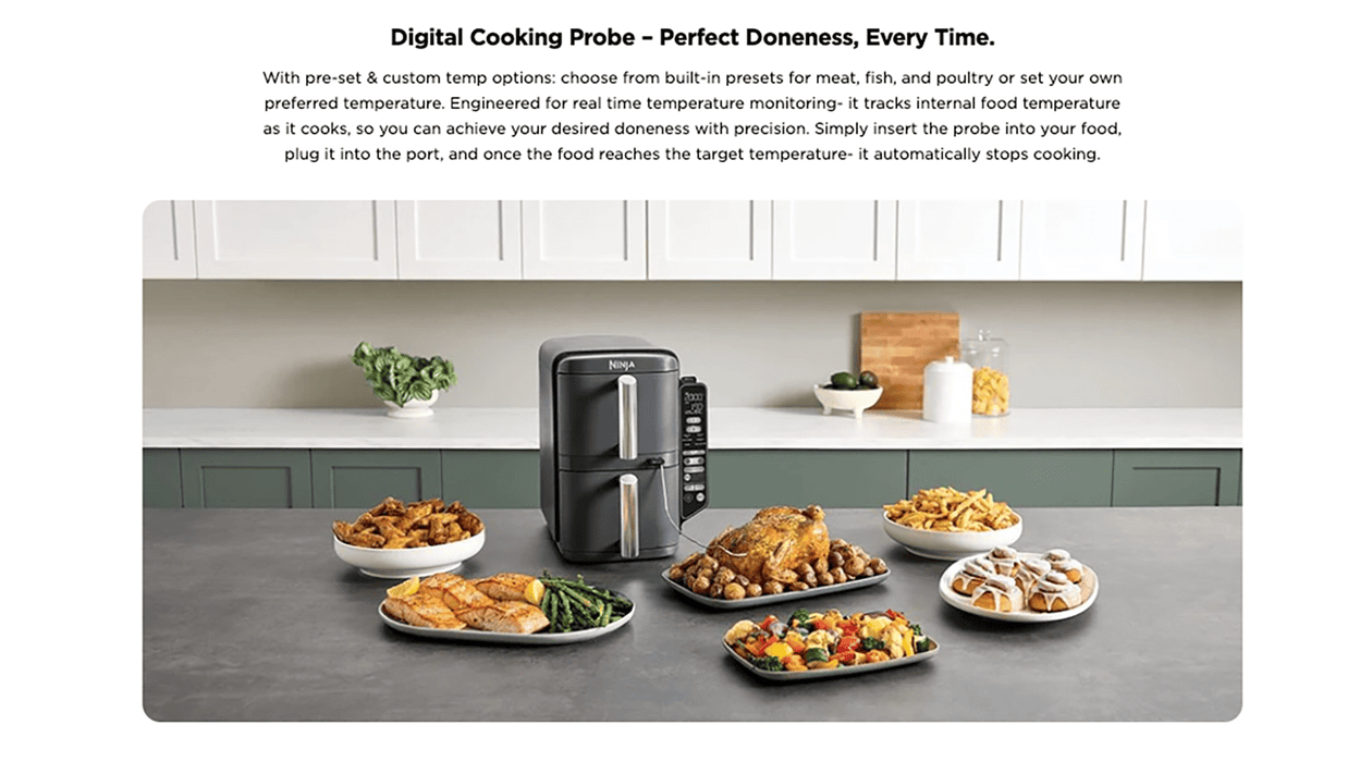 Digital Cooking Probe - Perfect Doneness, Every Time.