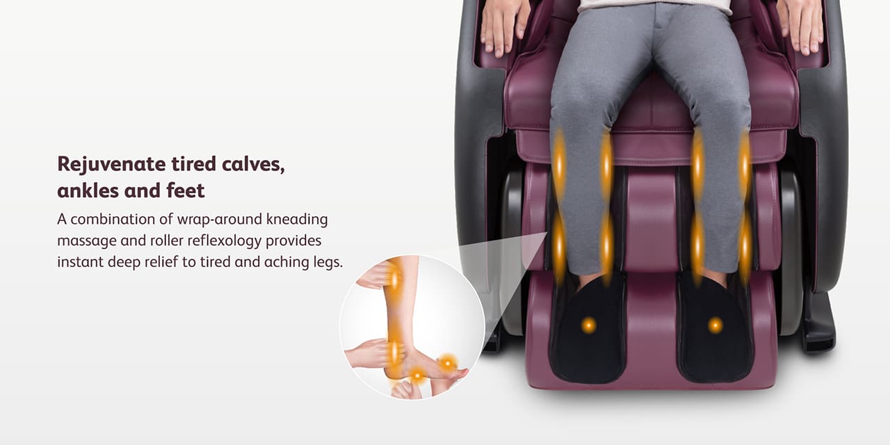 Rejuvenate tired calves, ankles and feet