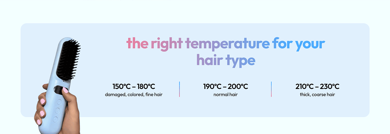 the right temperature for your hair type