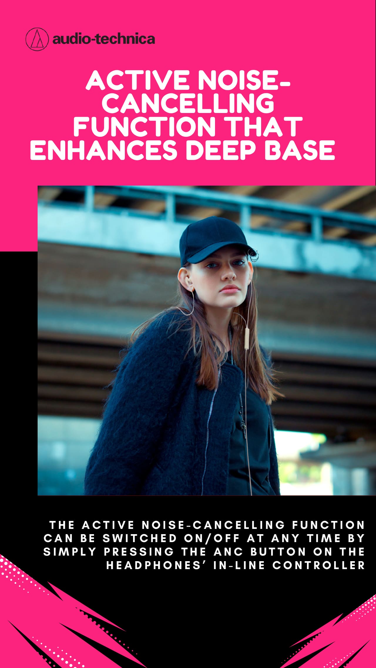 ACTIVE NOISE-CANCELLING FUNCTION THAT ENHANCES DEEP BASE