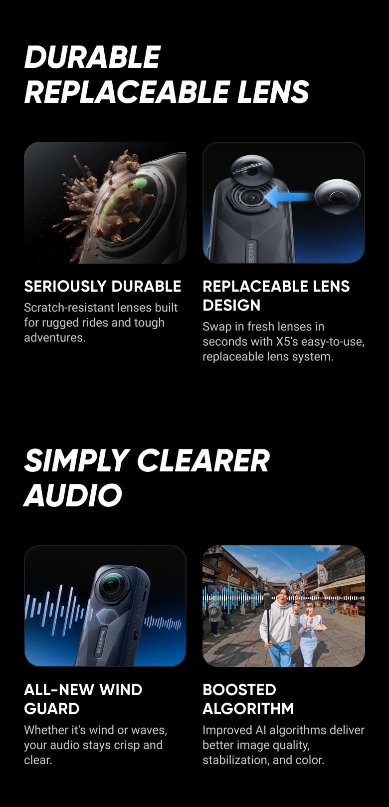 DURABLE REPLACEABLE LENS | SIMPLY CLEARER AUDIO
