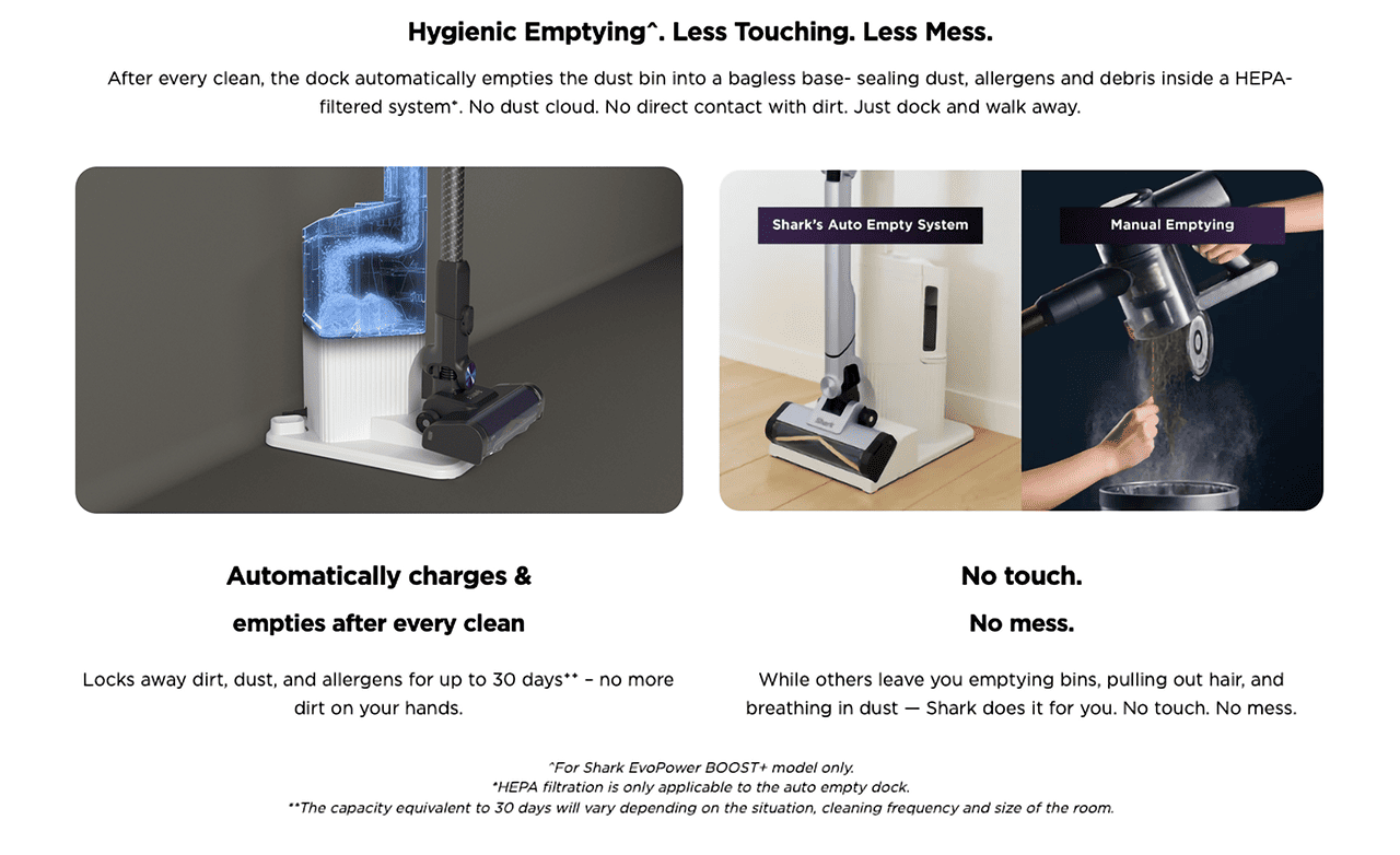Hygienic Emptying^. Less Touching. Less Mess.