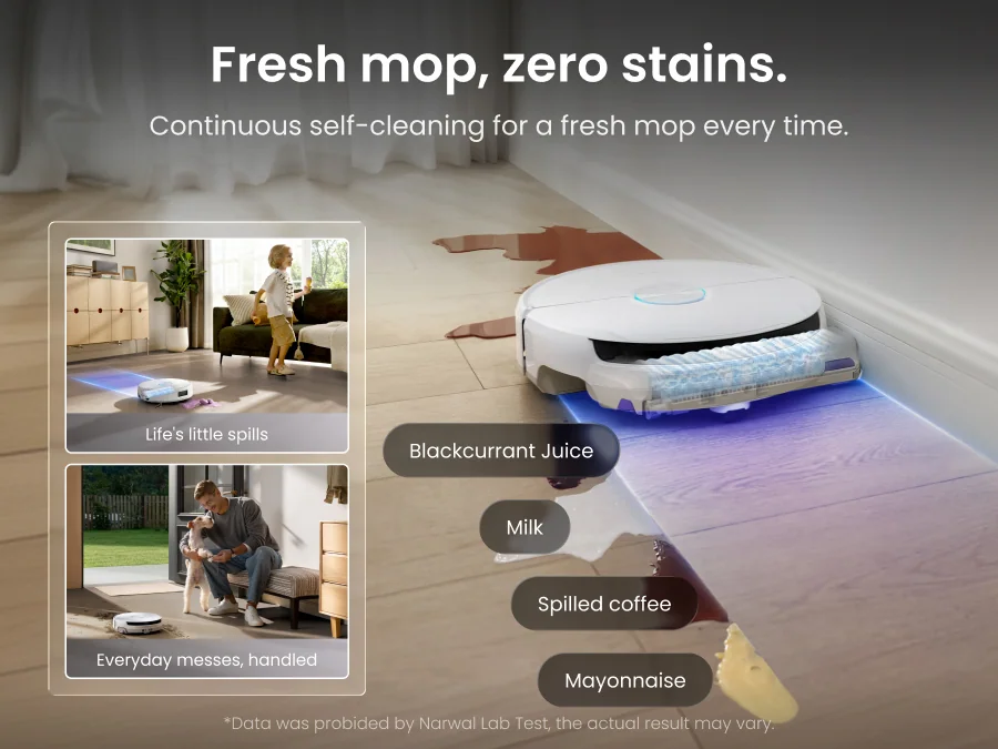 Fresh mop, zero stains.