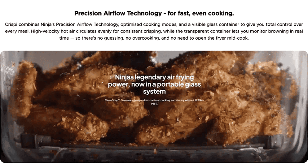 Precision Airflow Technology - for fast, even cooking.