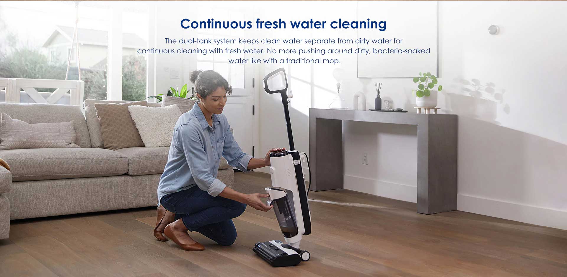 Continuous fresh water cleaning