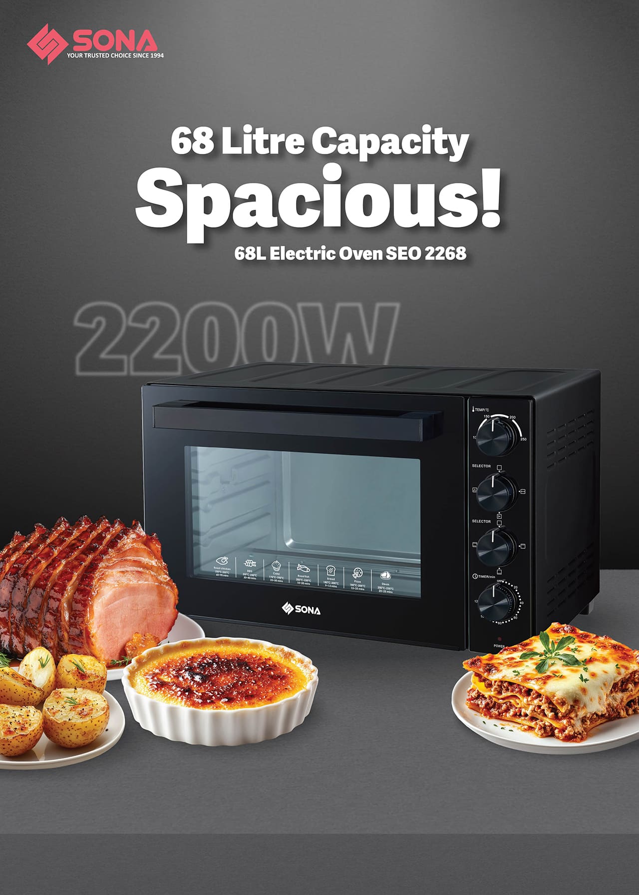 68L Electric Oven SEO 2268