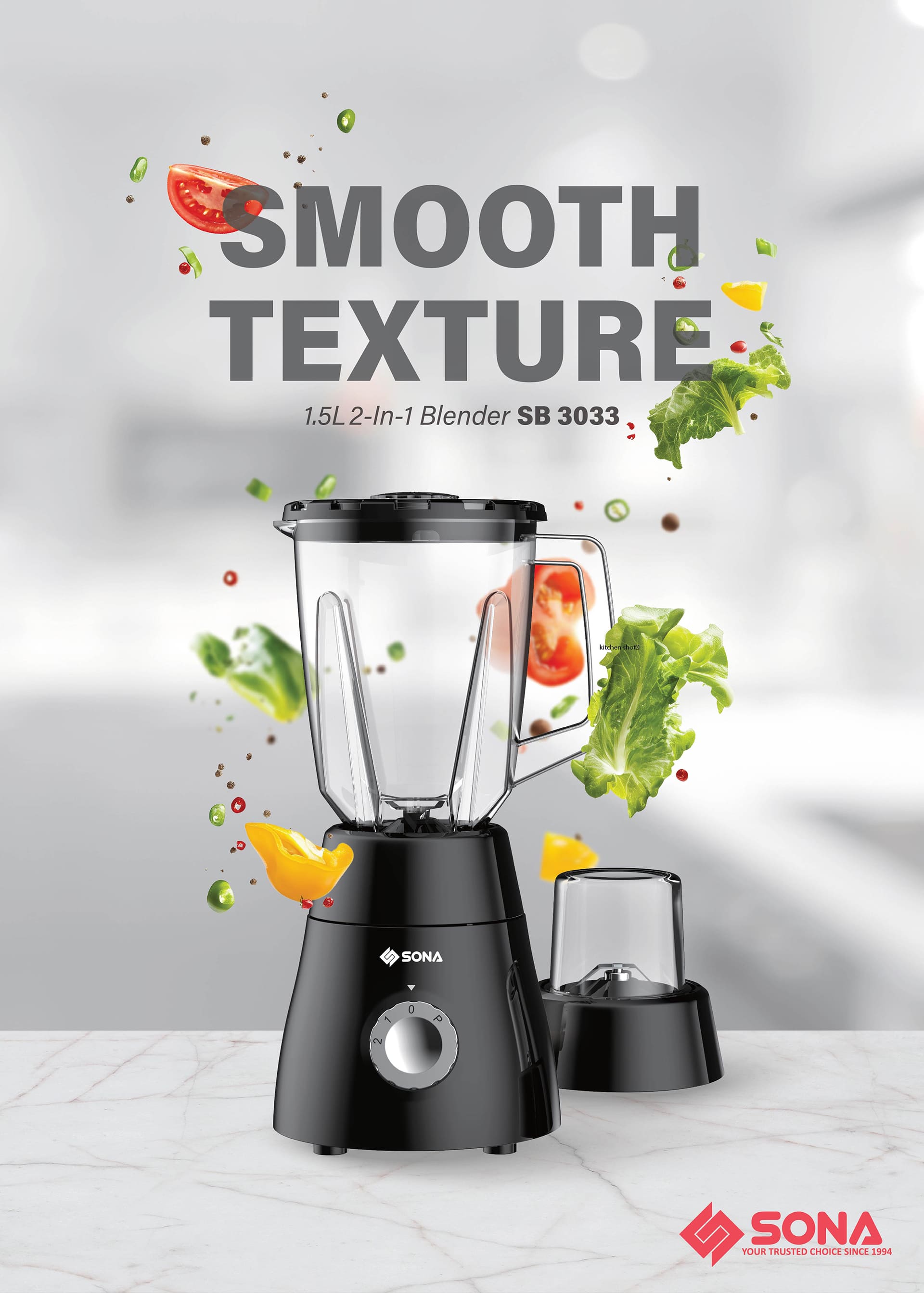 1.5L 2-In-1 Blender SB 3033