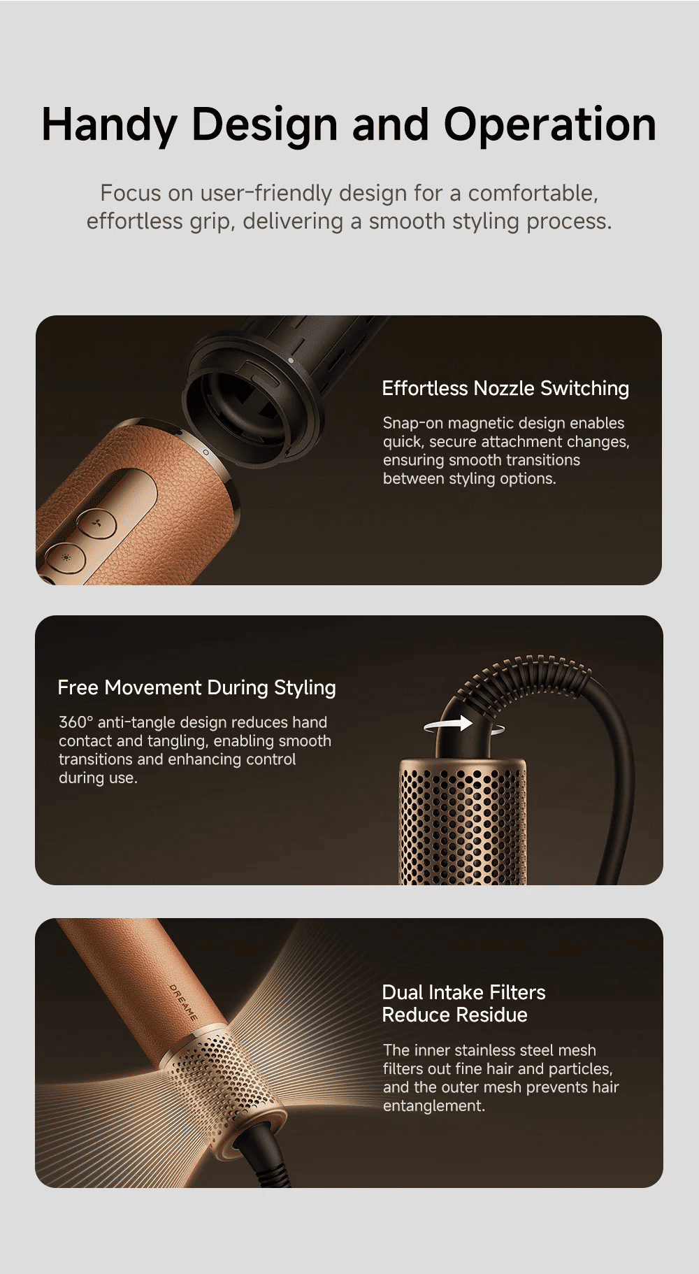 Handy Design and Operation